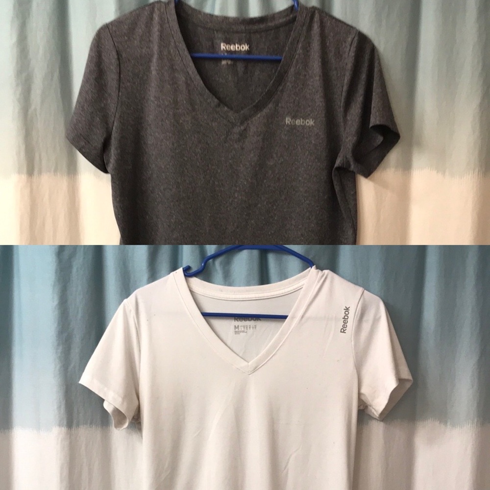 SET OF 2 Reebok dry fit V neck